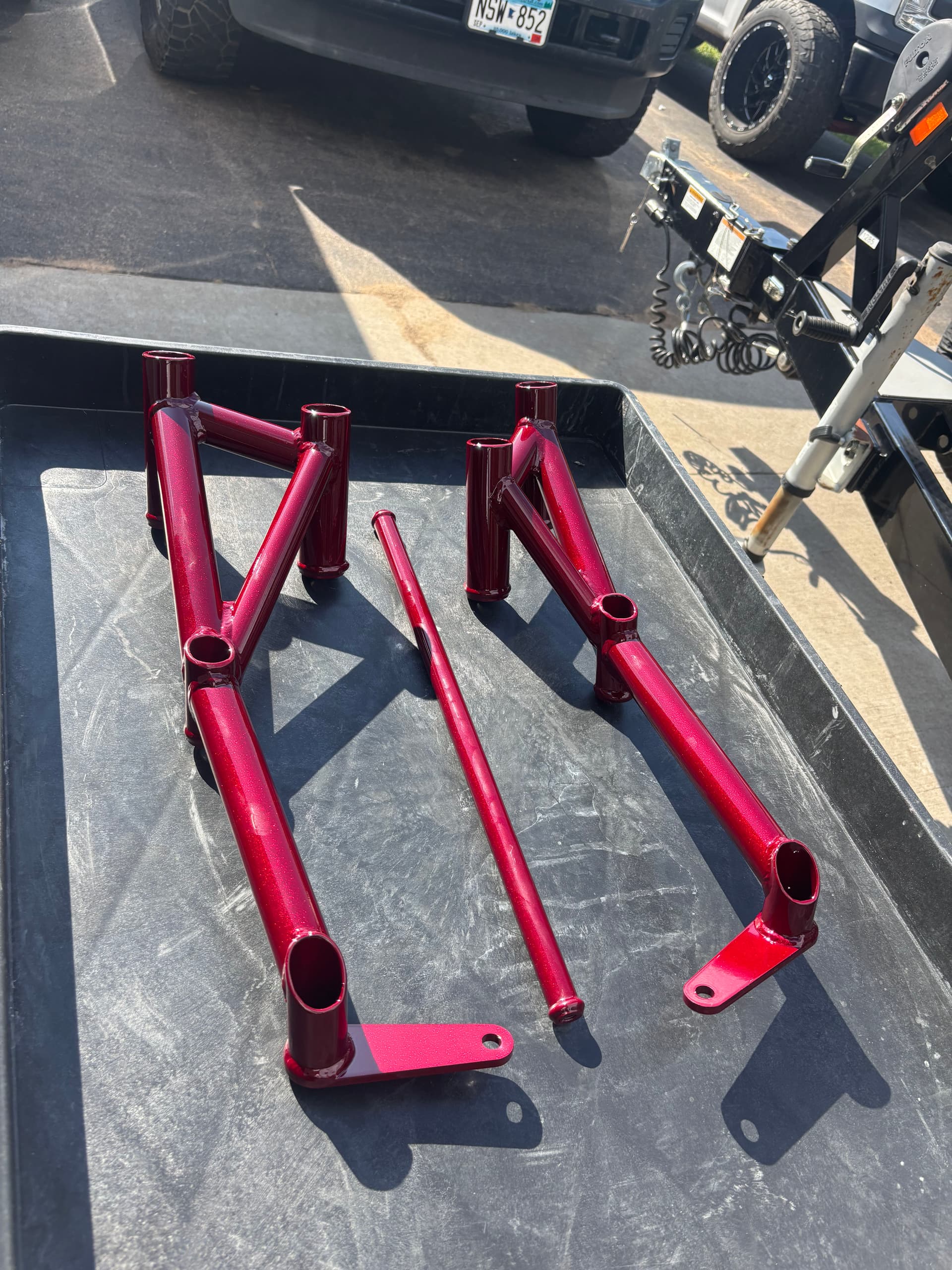 Gallery photos for Sport Bike Slide Bars Get the Full Illusion Cherry Powder Coat Treatment: Image #1