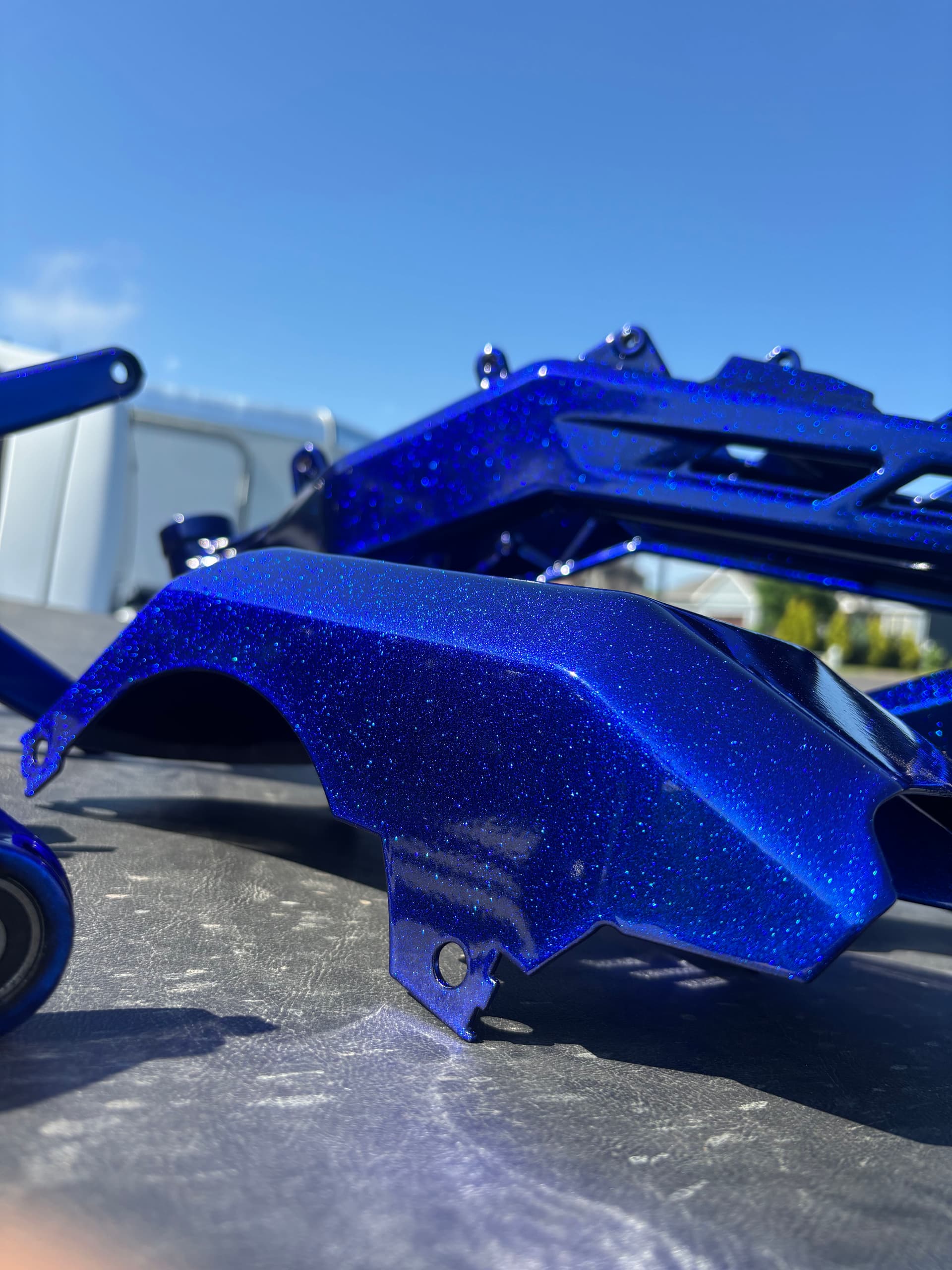 Gallery photos for Sonic Blast Blue Powder Coat on E Ride Pro Parts: Image #1